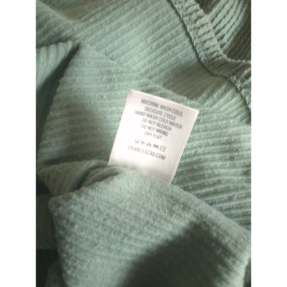 Alya Francesca's Small Ribbed V-Neck Babydoll Mini‎ Dress Y2k Preppy Minimalist - Picture 7 of 7